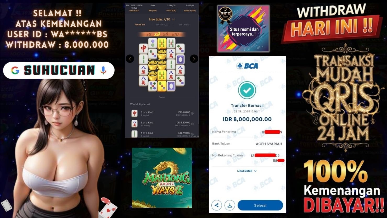 SUHUCUAN JACKPOT SLOT MAHJONG WAYS 2